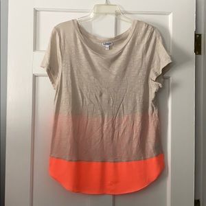 Express shirt - Beige & neon orange! Never worn